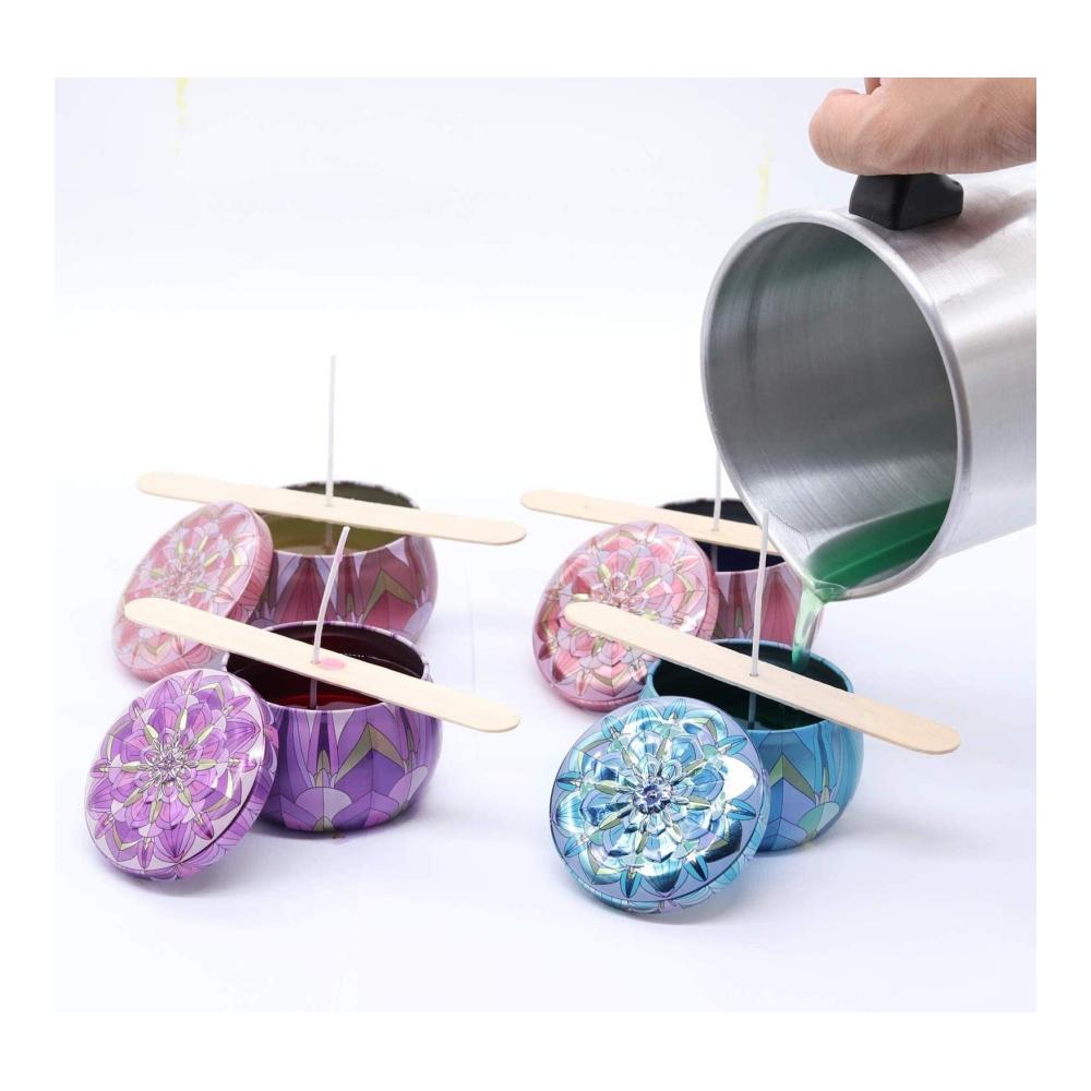 Kerzenherstellung Set NRANSON Gießtopf & Krug Kit - 4 Pfund Aluminiumschmelztopf mit wärmebeständigem Griff für müheloses Wachs schmelzen. Ideales Zubehör für perfekte Kerzen zu Hause