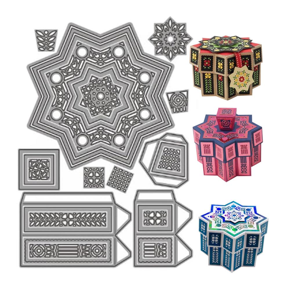Stanzbögen DIY 3D Schachtel Stanzformen für Stanzmaschinen – Süße Box Metall Stanzformen für Scrapbooking Album & Hochzeitsembossing