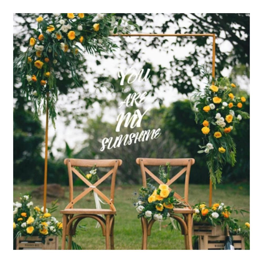 Romantischer Hochzeitstürbogen - Schmiedeeisen Dekoration für Zeremonie & Jubiläum - Metallbogen 6.5FT - Perfekt für Braut Geburtstagsfeier & mehr