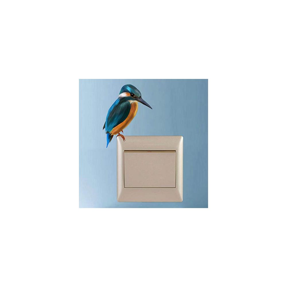 Leuchtender Schalteraufkleber - Kolibri Motiv | Dekorative Wanddeko für Zuhause | Einfache Anwendung und stilvolles Design | Set mit verschiedenen Designs enthalten | Ideal für Kinderzimmer und