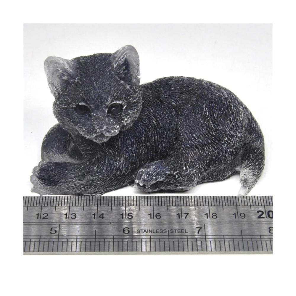 Entspannende Katze Trommelstein Statue - Zimmerbrunnenzubehör für harmonische Wohnkultur - Natürlicher Edelstein Sand Reiki Kristalle - Handgefertigte Steinfigur mit beruhigender Wirkung - Ideales Deko-Accessoire (Farbe Rot Goldstein Größe 1 Stück
