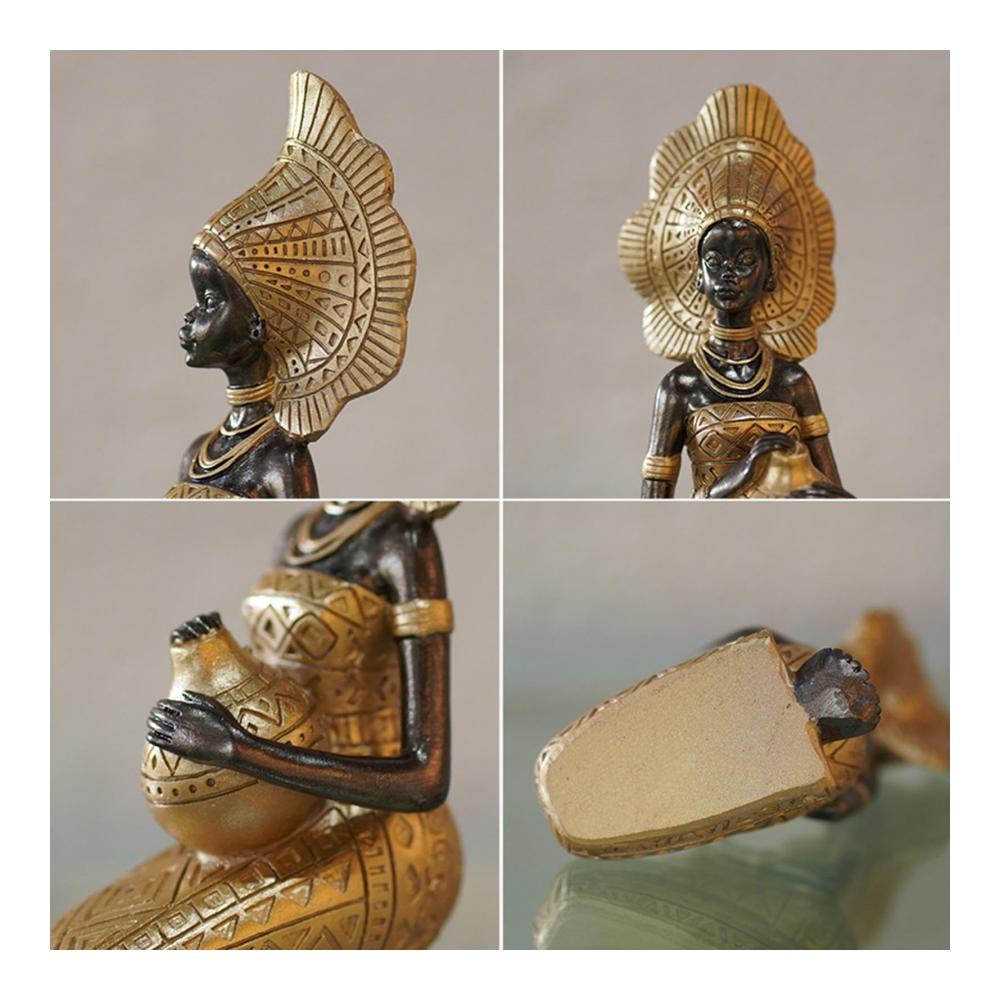Afrikanische Schönheit Exquisite Statuenkollektion - Dekorative Afrikanische Frauen Skulpturen für Tisch Schlafzimmer Esszimmer und Büros - Handgefertigte Kunstwerke für stilvolle Heimdekoration
