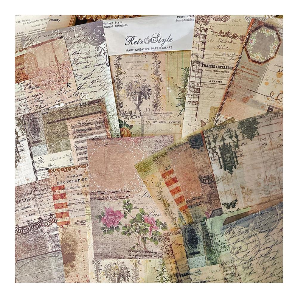 Vielfältiges Dekorpapier 80 Blätter mit Blumen- und Pflanzenmustern | Bastelpapier für Fotoalben Scrapbooks & mehr | Hochwertiges Designpapier in 20 bunten Designs | Scrapbook Zubehör