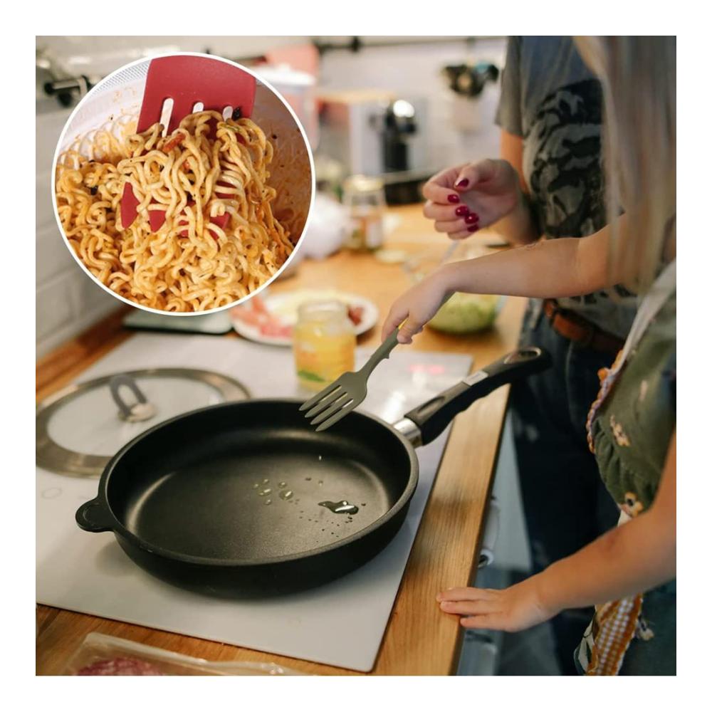 Tafelgabeln Set – 2-teilige Hochleistungs-Silikon-Kochgabeln | Hitzebeständig & Multifunktional für Nonstick-Kochen | Ergonomische Griffe für müheloses Kochen