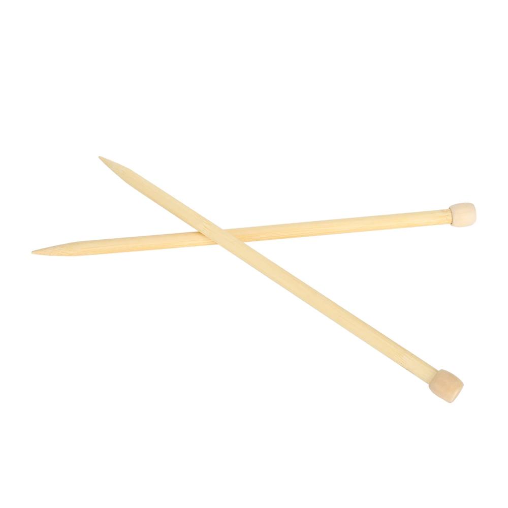 Stricknadeln Set aus Holz 2-teilig 35cm | Einzelpunkt-Webwerkzeug | Ideal für Anfänger | DIY-Schal-Socken-Stricken | Komplettes Strickset (12mm
