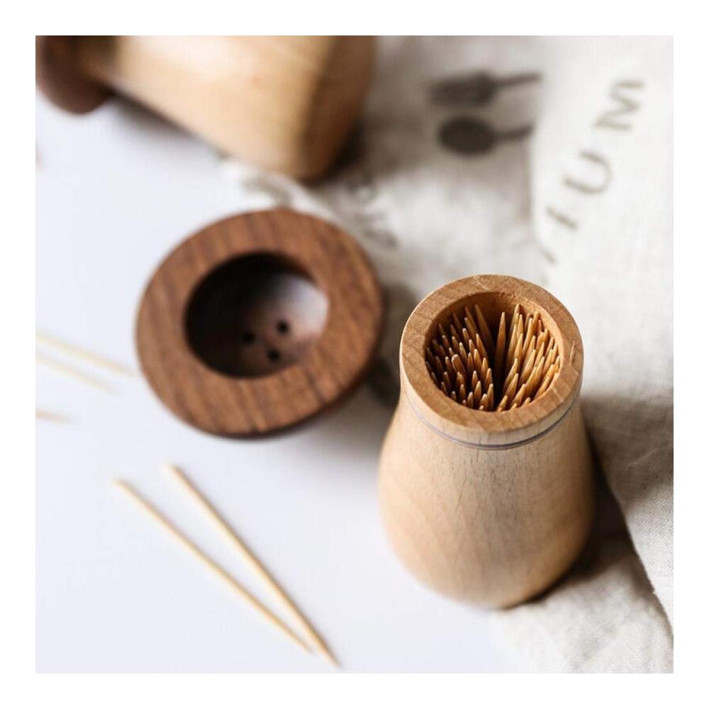 Verleihen Sie Ihrem Cocktail-Erlebnis Glanz mit unserem exquisiten Holz-Zahnstocher-Spender! Stilvoller Zahnstocher-Storage-Box-Behälter in Shiitake-Form – Dekorativ und funktional für jeden Anlass. Entdecken Sie die Eleganz der Zahnstocher-Organizer-Tools
