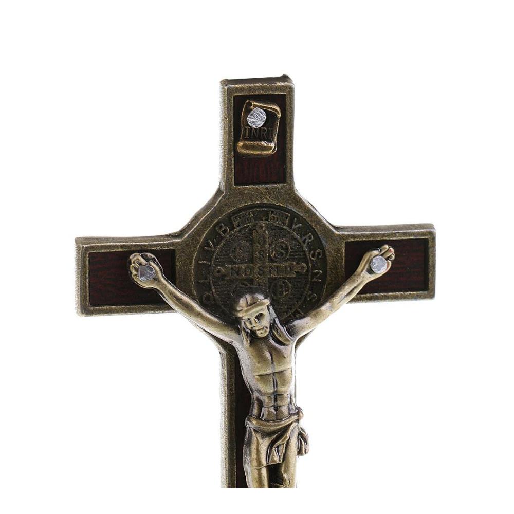 Göttliche Verbindung Set mit 2 Kruzifix Jesus Christus Statuen | Katholisches Autokapellen Ornament Zubehör | Inspirierende Symbole für Ihr Zuhause