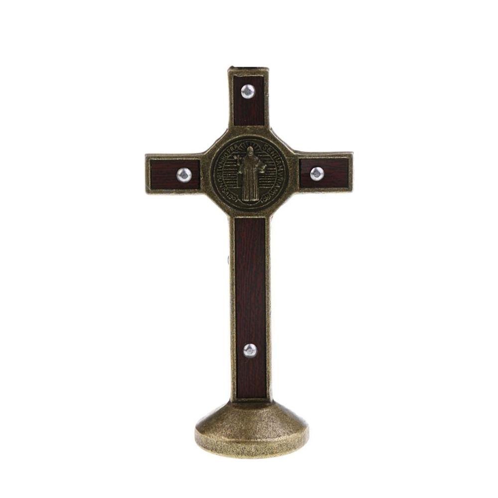 Göttliche Verbindung Set mit 2 Kruzifix Jesus Christus Statuen | Katholisches Autokapellen Ornament Zubehör | Inspirierende Symbole für Ihr Zuhause
