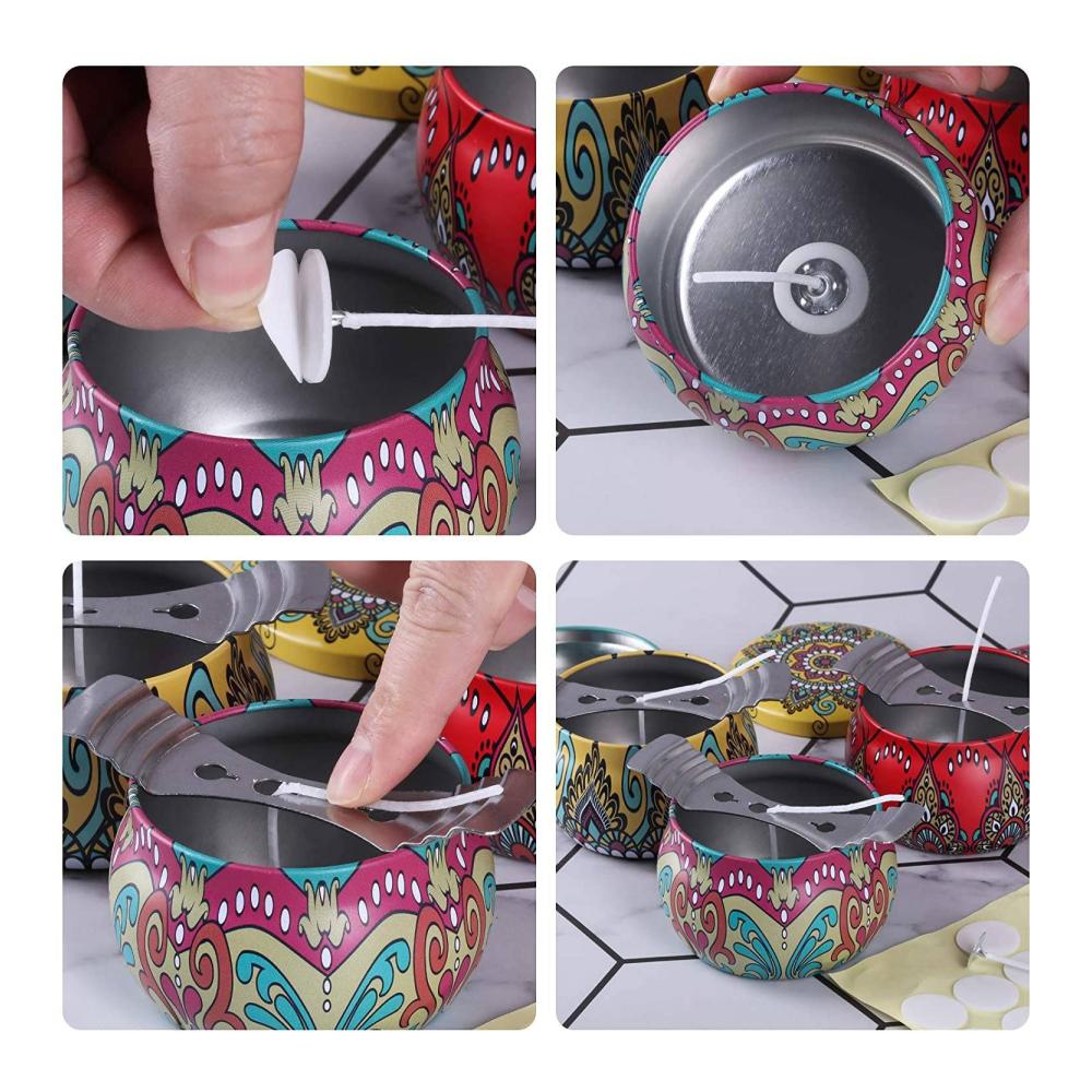 Entzückende 20-teilige Kerzendosen-Sets & Zubehör Metallbehälter 125ml mit Deckel für DIY-Kerzenherstellung & Handwer
