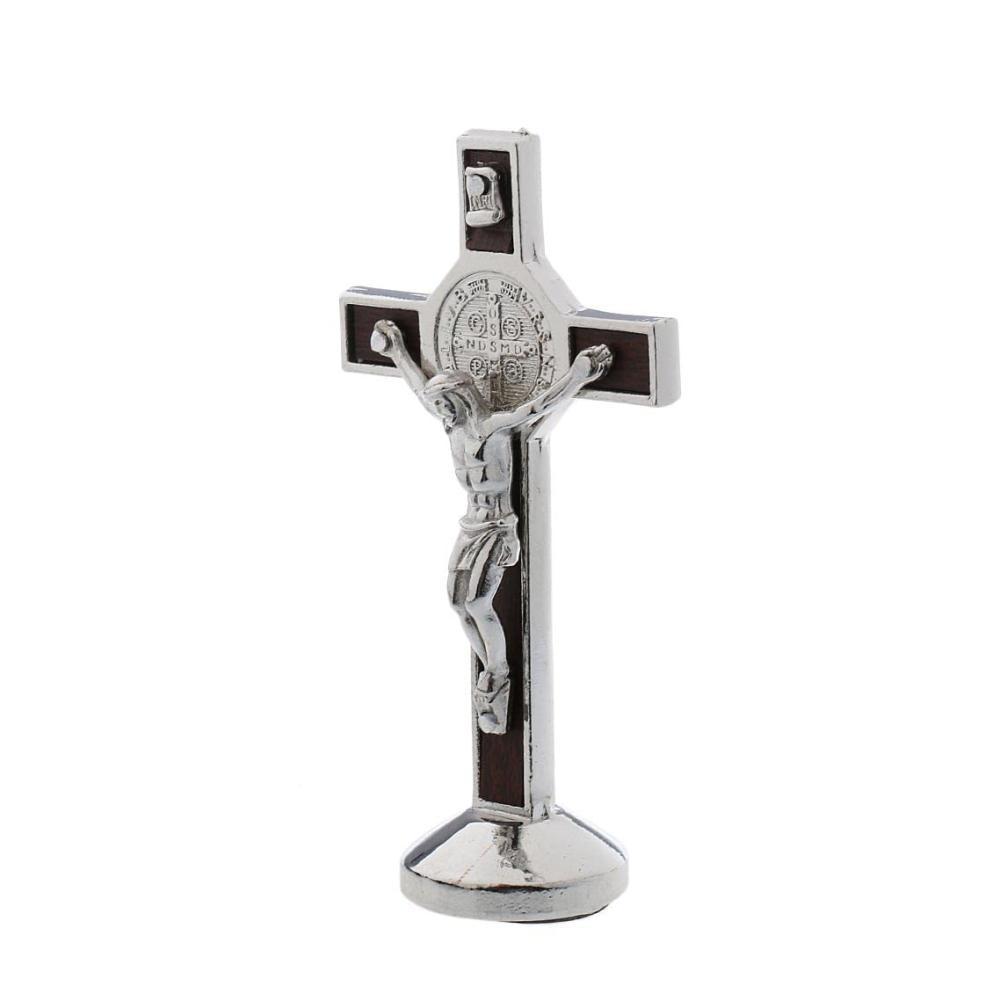 Göttliche Verbindung Set mit 2 Kruzifix Jesus Christus Statuen | Katholisches Autokapellen Ornament Zubehör | Inspirierende Symbole für Ihr Zuhause