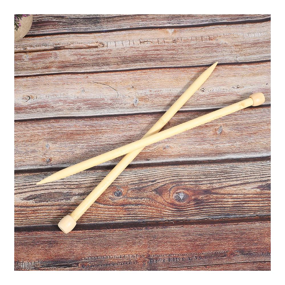 Stricknadeln Set aus Holz 2-teilig 35cm | Einzelpunkt-Webwerkzeug | Ideal für Anfänger | DIY-Schal-Socken-Stricken | Komplettes Strickset (12mm
