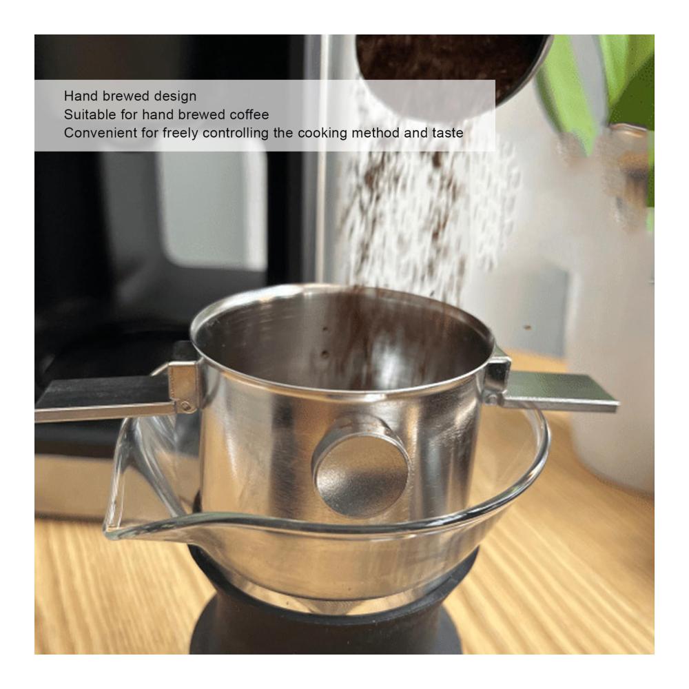 Premium Filterkaffeemaschine aus Edelstahl | Wiederverwendbarer Kegel-Kaffeetropfer für Zuhause & Büro | Tragbare Übergießkaffeemaschine für perfekten Kaffee